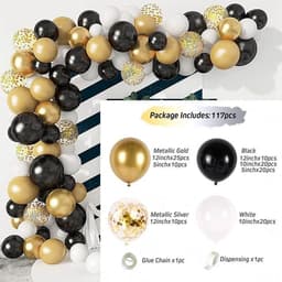 image-Metal Pink Balloon Chain Butterfly Decoration Set 129PC Birthday Party Wedding