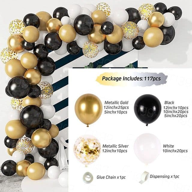 image-Metal Pink Balloon Chain Butterfly Decoration Set 129PC Birthday Party Wedding