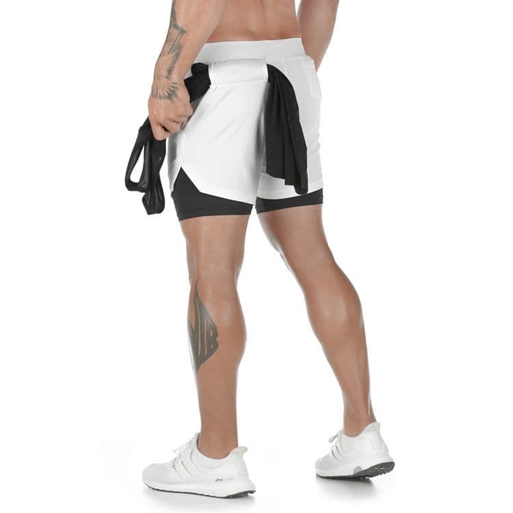 image-Struggle Men's Athletic Shorts - Double Layer Mesh Running Fitness