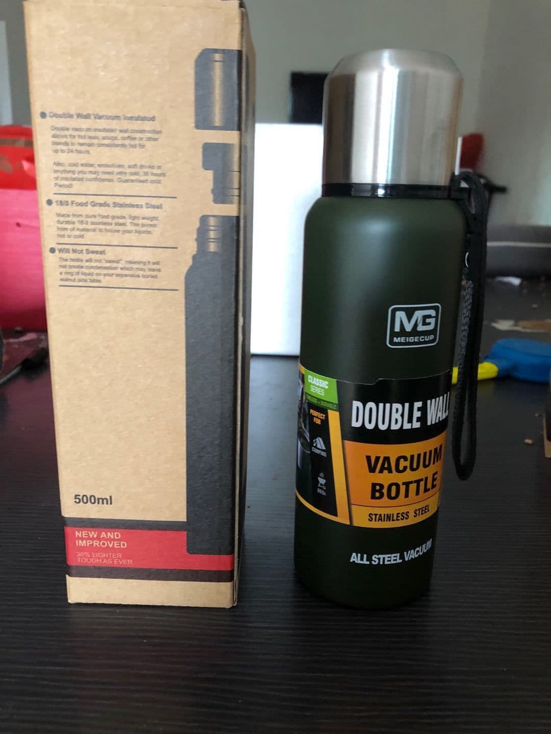 image-Meige Stainless Steel Vacuum Thermos Cup 1500ml with Cup Holder