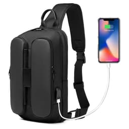 image-Chaofan Men's Shoulder Bag Nylon Waterproof Crossbody Messenger Bag