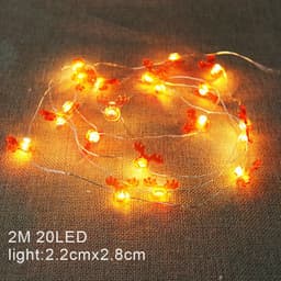 image-LED Copper Wire Christmas String Lights Santa Snowman 20 Lights