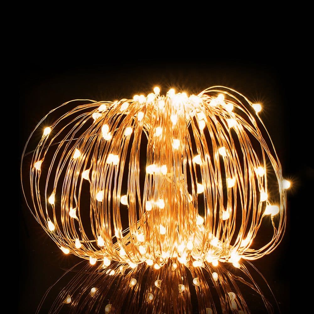 image-LED Copper Wire Christmas String Lights Santa Snowman 20 Lights