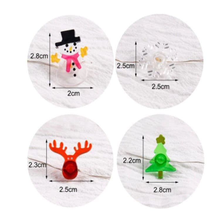 image-LED Copper Wire Christmas String Lights Santa Snowman 20 Lights