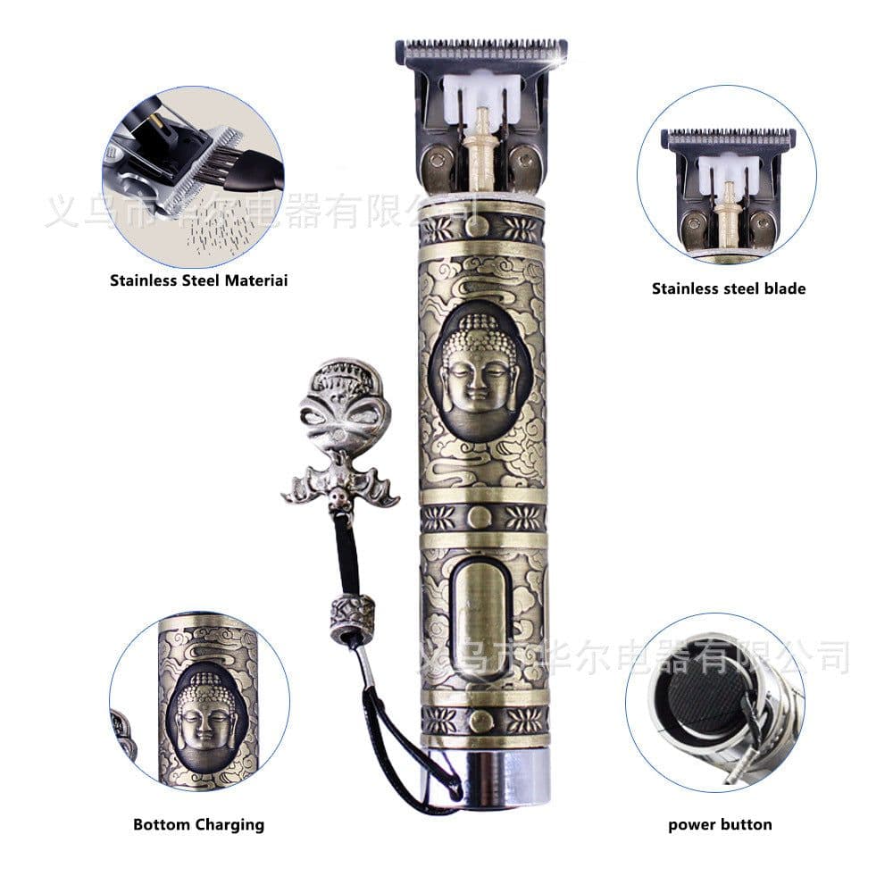 image-WAIKIL Buddha Head Hair Clipper Brushless Motor 0mm Blade