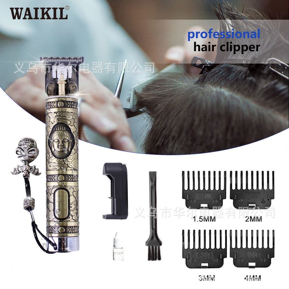 image-WAIKIL Buddha Head Hair Clipper Brushless Motor 0mm Blade