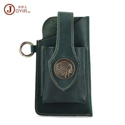 image-JOYIR Men's Leather Phone Pouch Crazy Horse Cowhide Belt Bag 6620