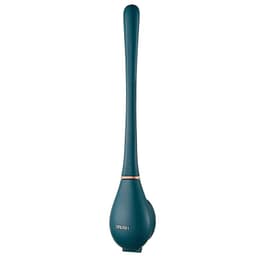 image-Silicone Toilet Brush with Holder - Wall-Mounted Long Handle Set
