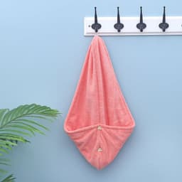 image-Microfiber Quick-Dry Hair Towel Cap for Women - Coral Fleece