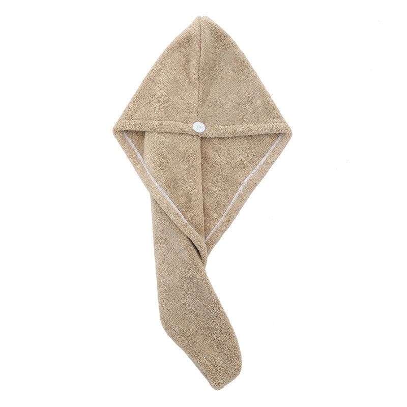image-Microfiber Quick-Dry Hair Towel Cap for Women - Coral Fleece
