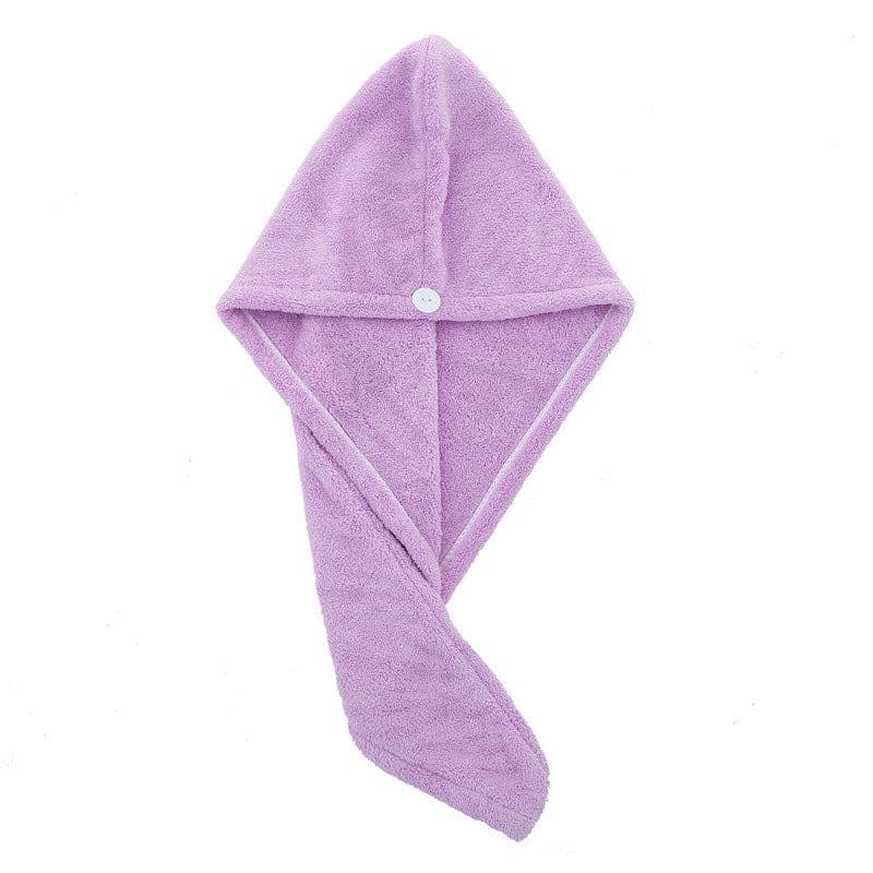 image-Microfiber Quick-Dry Hair Towel Cap for Women - Coral Fleece