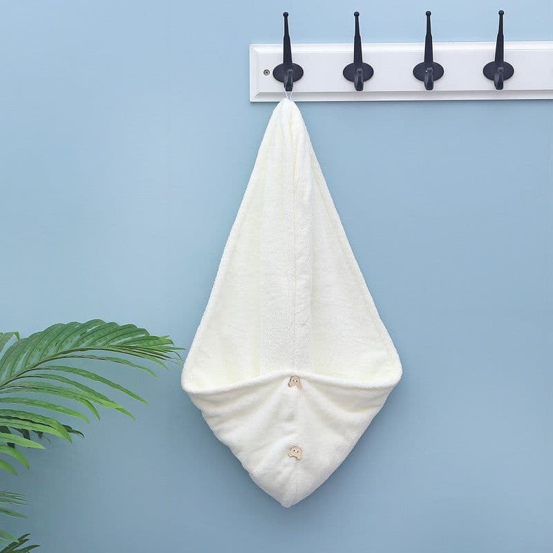 image-Microfiber Quick-Dry Hair Towel Cap for Women - Coral Fleece
