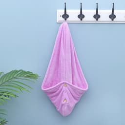 image-Microfiber Quick-Dry Hair Towel Cap for Women - Coral Fleece