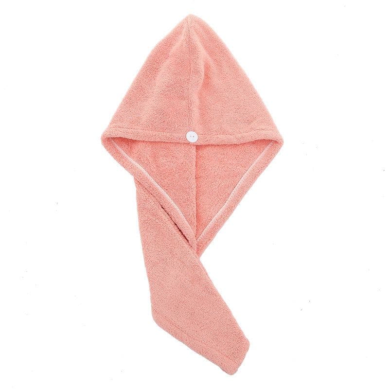 image-Microfiber Quick-Dry Hair Towel Cap for Women - Coral Fleece