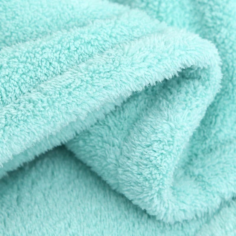 image-Microfiber Quick-Dry Hair Towel Cap for Women - Coral Fleece