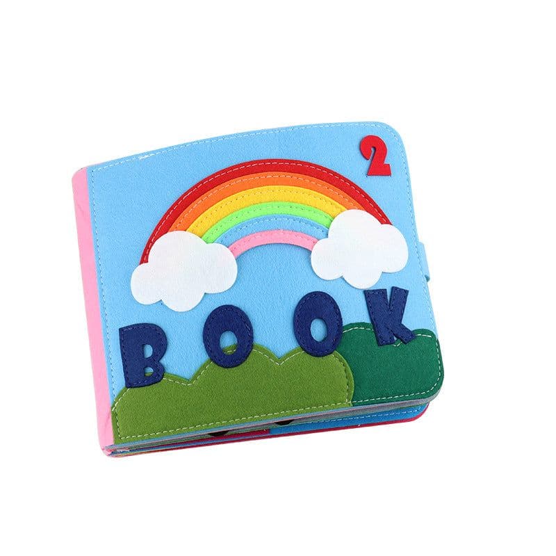 image-Felt Busy Board Educational Toy Dressing Learning Board Ages 3-6