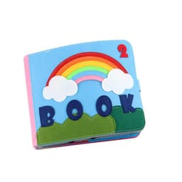 image-Felt Busy Board Educational Toy Dressing Learning Board Ages 3-6