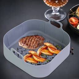 image-Air Fryer Silicone Pot Reusable Nonstick Bakeware Basket