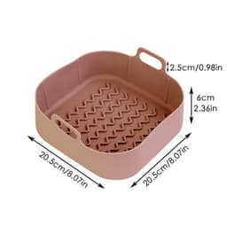 image-Air Fryer Silicone Pot Reusable Nonstick Bakeware Basket