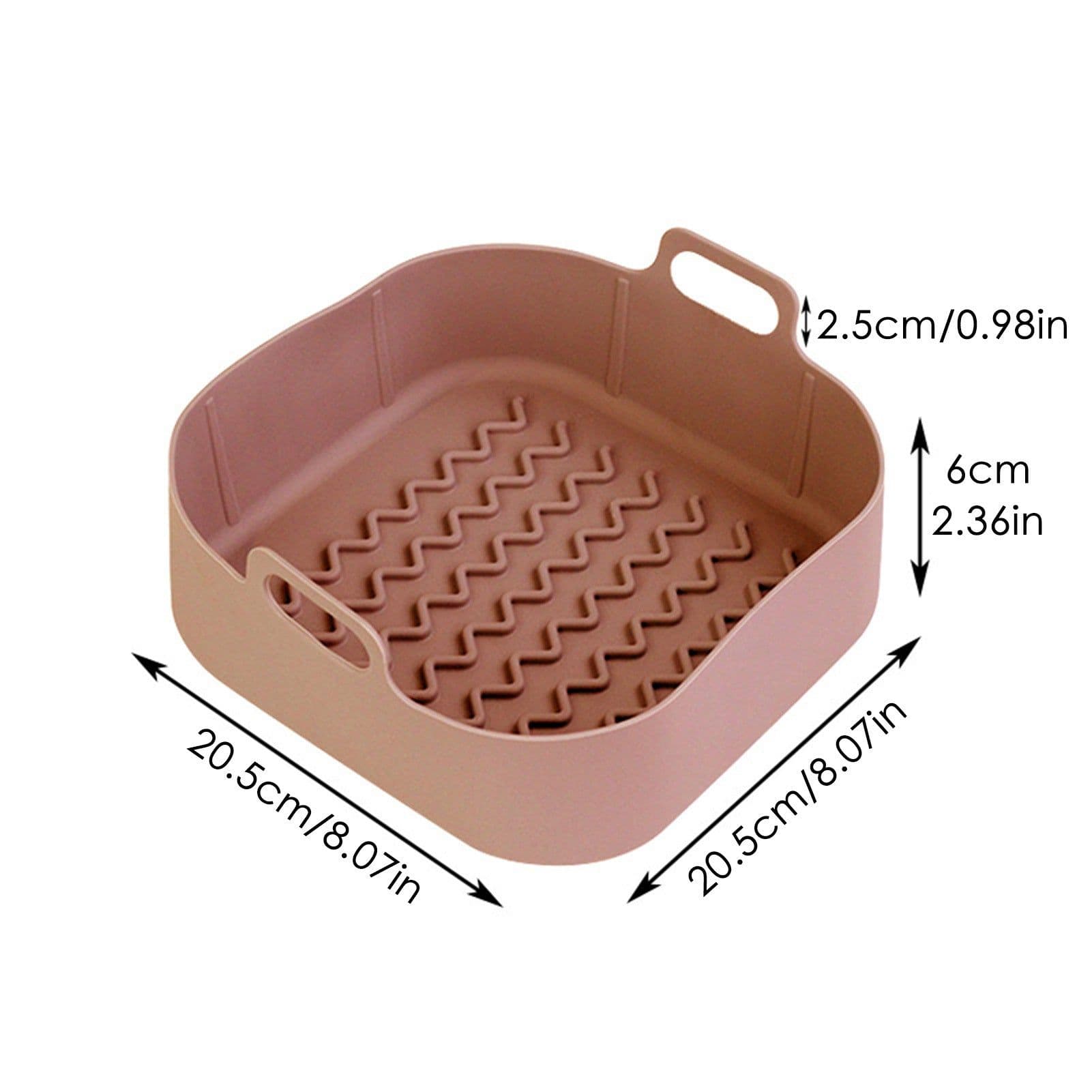 image-Air Fryer Silicone Pot Reusable Nonstick Bakeware Basket