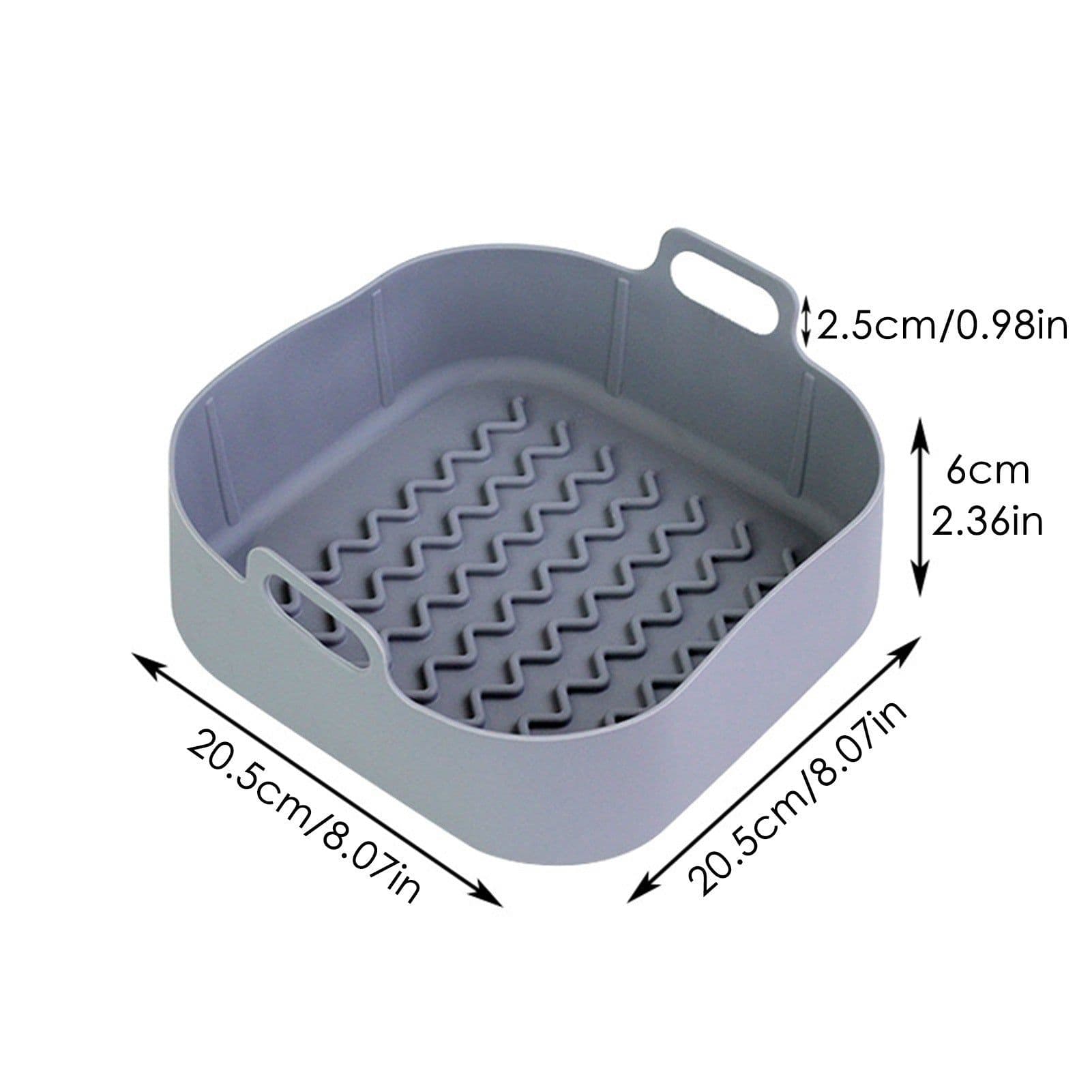 image-Air Fryer Silicone Pot Reusable Nonstick Bakeware Basket