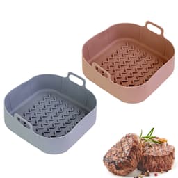 image-Air Fryer Silicone Pot Reusable Nonstick Bakeware Basket