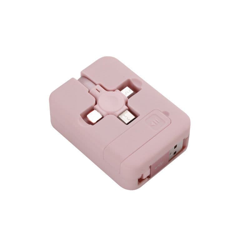 image-3-in-1 Retractable Fast Charging Cable with Phone Stand TYPE-C
