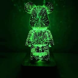 image-Violent Bear 3D Fireworks LED Night Light USB Table Lamp