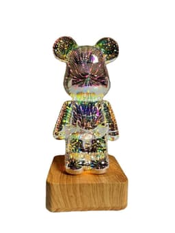 image-Violent Bear 3D Fireworks LED Night Light USB Table Lamp