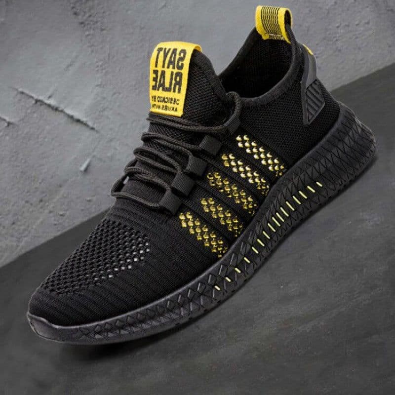 image-PLAYYOUNG Men's Breathable Mesh Woven Casual Sports Shoes