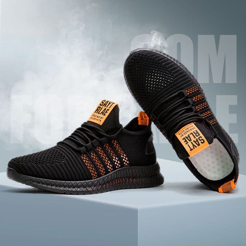 image-PLAYYOUNG Men's Breathable Mesh Woven Casual Sports Shoes