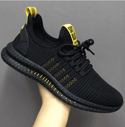 image-PLAYYOUNG Men's Breathable Mesh Woven Casual Sports Shoes