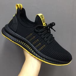 image-PLAYYOUNG Men's Breathable Mesh Woven Casual Sports Shoes