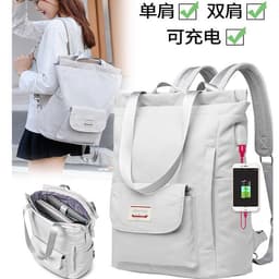 image-Women's Casual Polyester Backpack with Laptop Compartment Waterproof