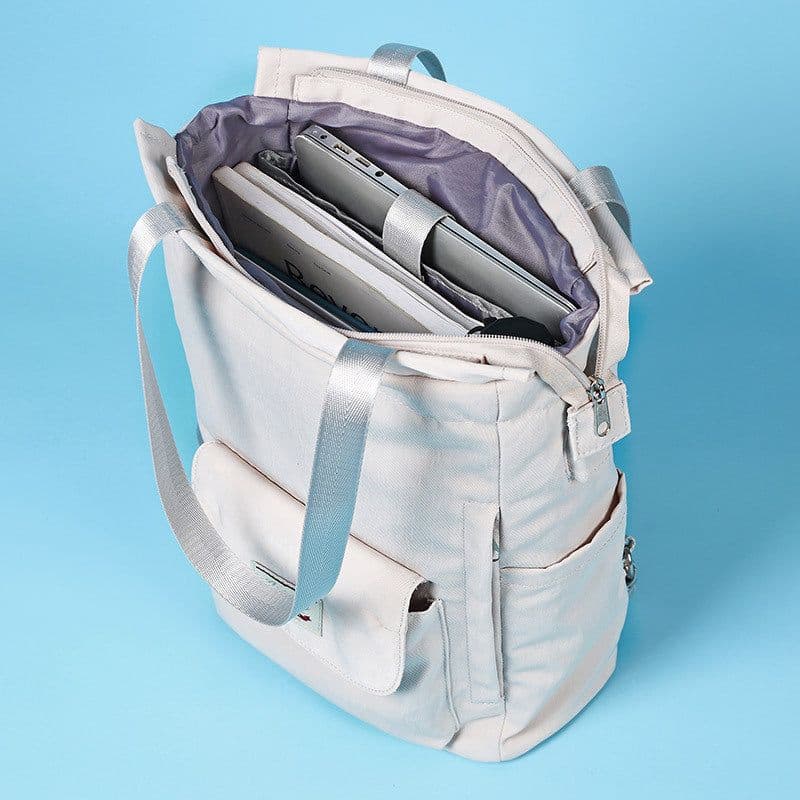 image-Women's Casual Polyester Backpack with Laptop Compartment Waterproof
