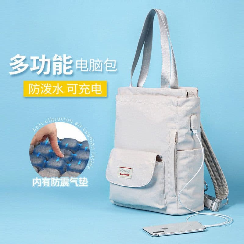 image-Women's Casual Polyester Backpack with Laptop Compartment Waterproof