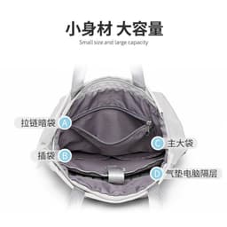 image-Women's Casual Polyester Backpack with Laptop Compartment Waterproof