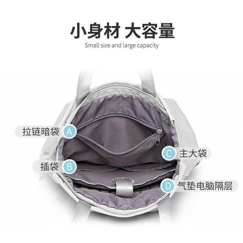 image-Women's Casual Polyester Backpack with Laptop Compartment Waterproof