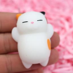 image-Cat Dumpling Squeeze Toy TPR Stress Relief Vent Toy Yellow