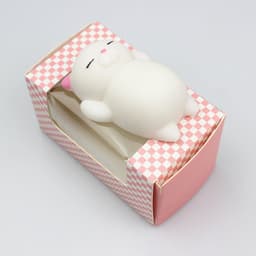 image-Cat Dumpling Squeeze Toy TPR Stress Relief Vent Toy Yellow