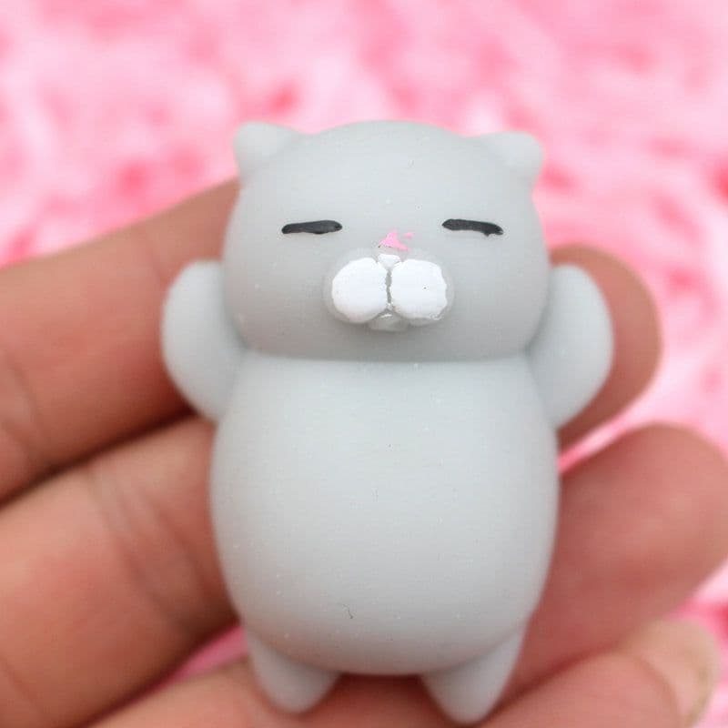 image-Cat Dumpling Squeeze Toy TPR Stress Relief Vent Toy Yellow