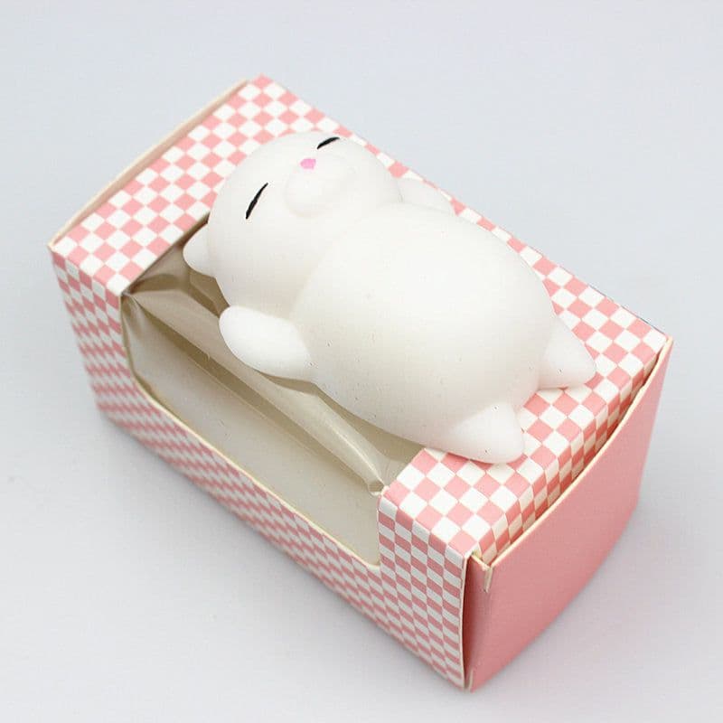 image-Cat Dumpling Squeeze Toy TPR Stress Relief Vent Toy Yellow