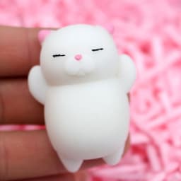 image-Cat Dumpling Squeeze Toy TPR Stress Relief Vent Toy Yellow