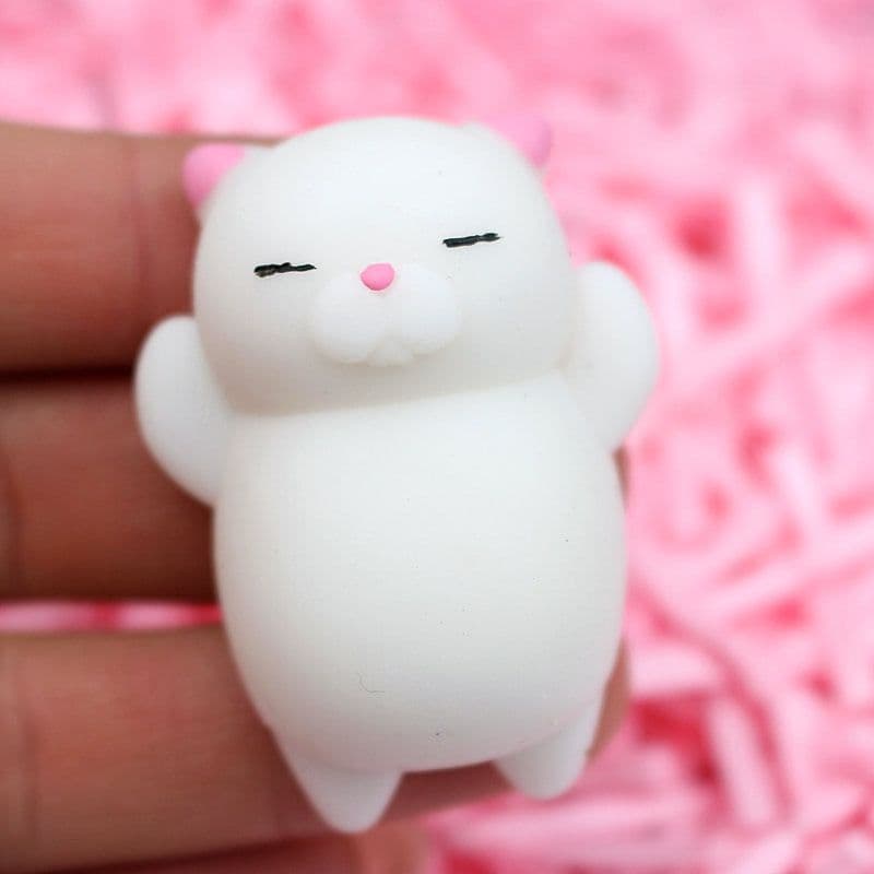 image-Cat Dumpling Squeeze Toy TPR Stress Relief Vent Toy Yellow