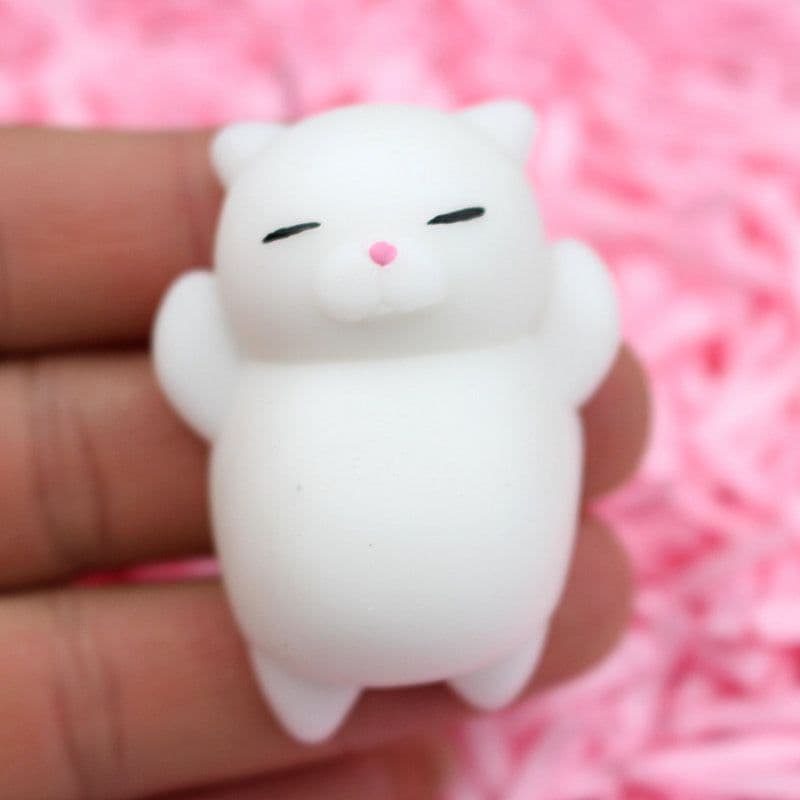 image-Cat Dumpling Squeeze Toy TPR Stress Relief Vent Toy Yellow