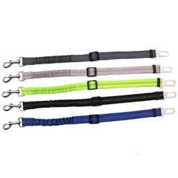 image-Pet Car Safety Seat Belt Leash with Reflective Elastic Rope Gray