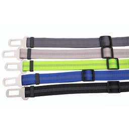 image-Pet Car Safety Seat Belt Leash with Reflective Elastic Rope Gray