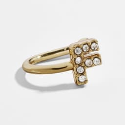 image-Diamond Letter Earrings Alloy Alphabet Ear Clips A-Z