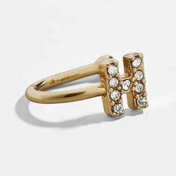 image-Diamond Letter Earrings Alloy Alphabet Ear Clips A-Z