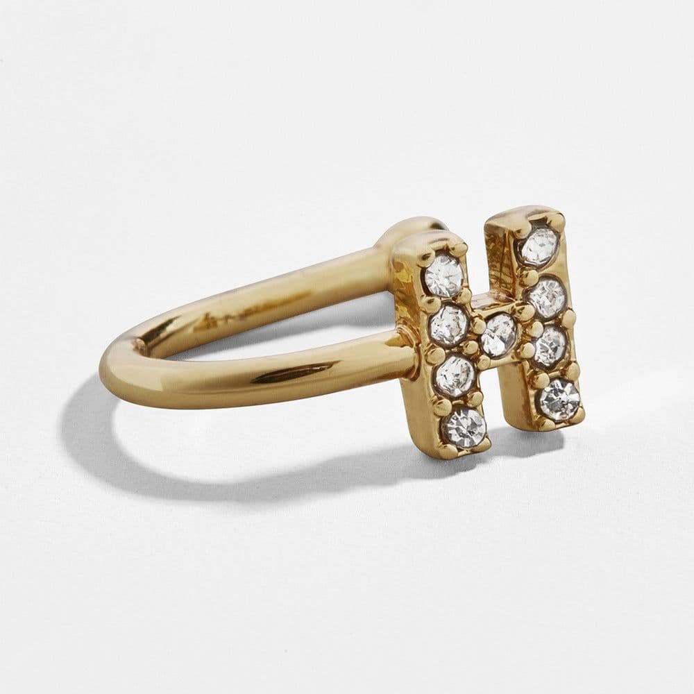 image-Diamond Letter Earrings Alloy Alphabet Ear Clips A-Z